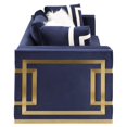 thumbnail image 4 of ACME Virrux Chaise en Velours avec 2 Coussins Bleu et Or, 4 of 7