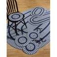 thumbnail image 1 of Better Trends BRCR5080NA Crescent 7 Pieces Set Braided Rug, Navy, 1 of 5