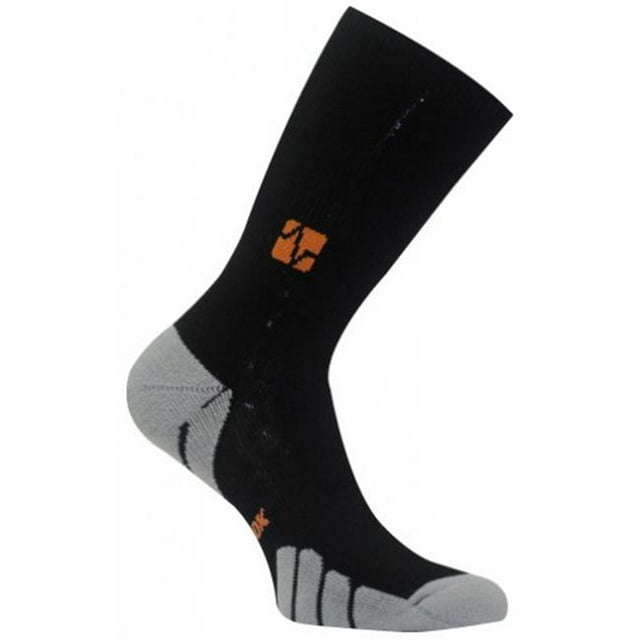 Vitalsox VT 0810T Tennis Classic Crew Medium Weight Socks- Black - Extra-Large