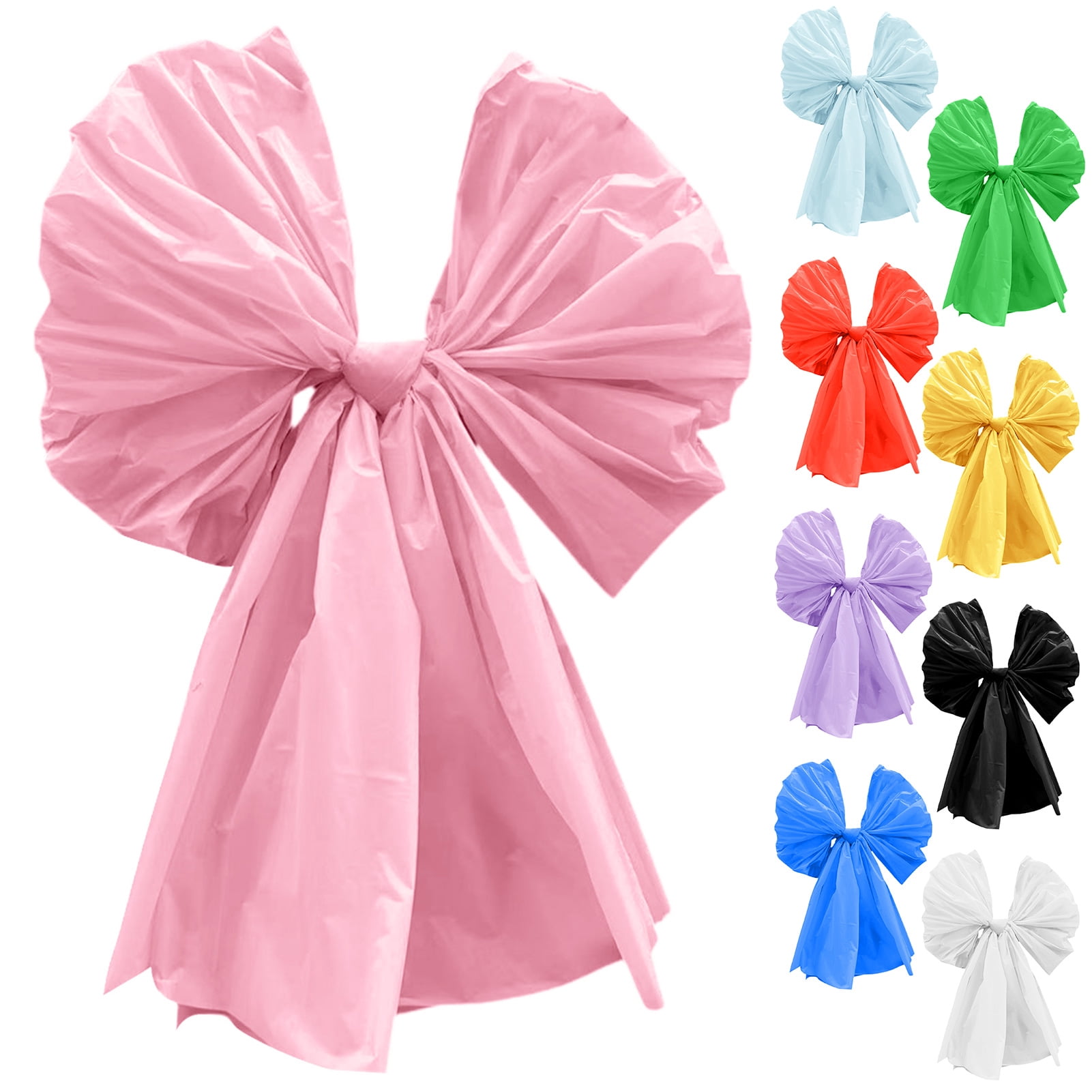 OIUR 5Pcs 24" Large Bow Plastic Decorative Bow for Gift Wrapping Anniversary Wedding Birthday Party Decoration