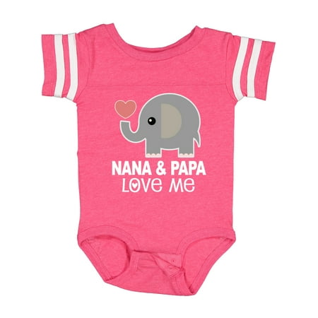 

Inktastic Nana and Papa Love Me Grandbaby Gift Baby Boy or Baby Girl Bodysuit