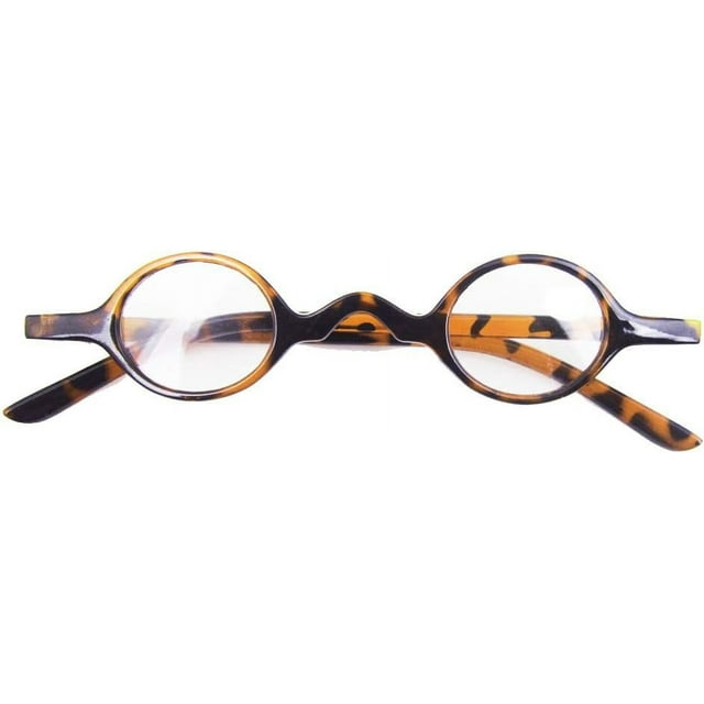 HUGFEGWE Petites Lunettes de Lecture Rondes Rétro Hommes Femmes Charnières à Ressort Lecteurs (une Paire/léopard, 3,5) CJB91-2847