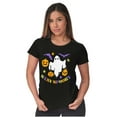 thumbnail image 4 of Halloween Stay Spooky Ghost Pumpkins Womens Slim Fit Graphic Tee Brisco Brands S, 4 of 5