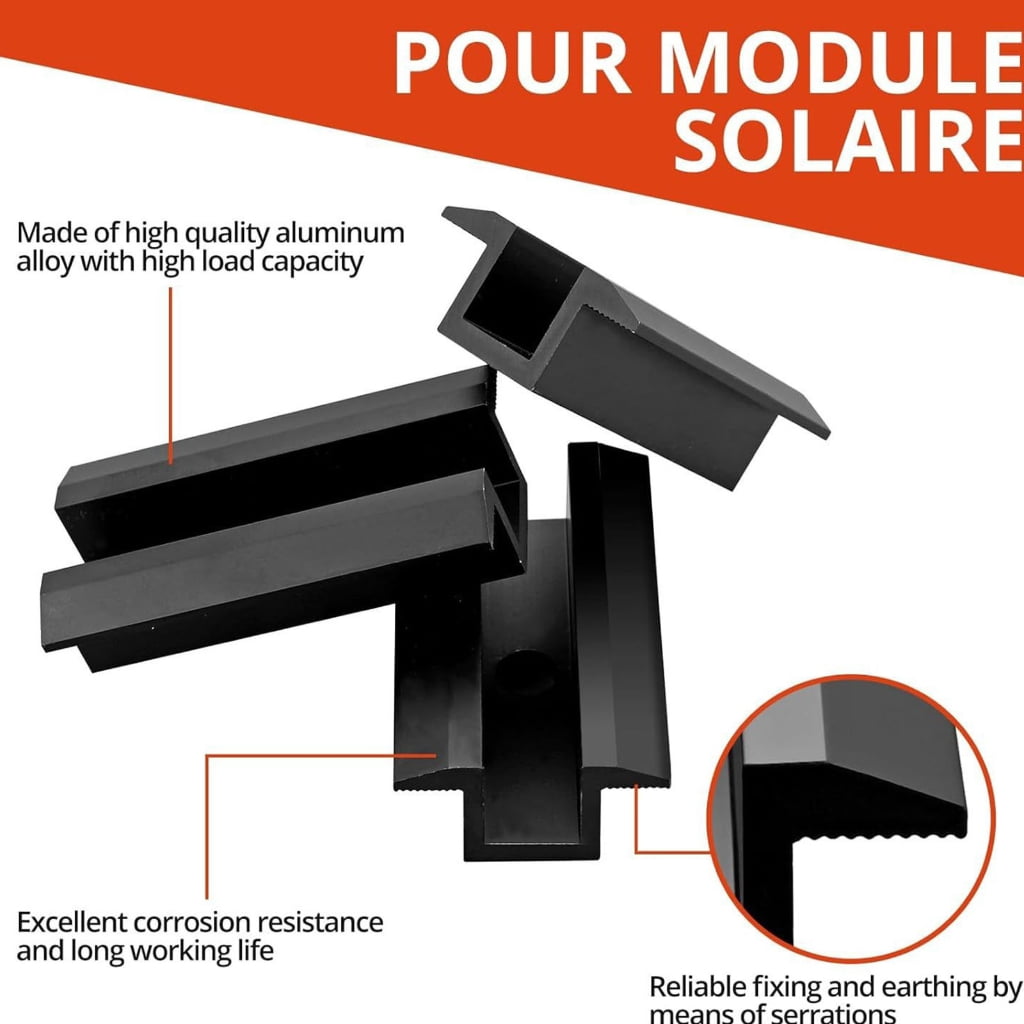 20 Pack Solar Modules Z Brackets With Screws Adjustable Edges Clamps for Balconies Roof Motorhome Mounting Daily Use