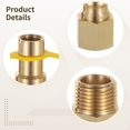 thumbnail image 3 of 4 Pcs 1/2 Inch Natural Gas Quick Connect Fittings Kit, Brass Gas Connectors, Leak-Proof, for Home, BBQ, and Camping Use, Includes Teflon Seal Tape and Dust Caps, 3 of 5
