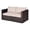 Beige, variant on Pemberly Row 2-Pc Rattan Patio Corner Sofa Set w/ Beige Cushion in Brown Finish