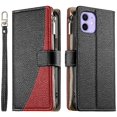 thumbnail image 1 of Funda cartera GANGXUN para iPhone 12 Pro , cuero PU con tarjetero, cremallera, correa de mano, soporte y protección 595°, 1 of 6