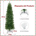 thumbnail image 3 of Árbol de Navidad Decorativo Abatible Costway 180 cm Pre-Iluminado con Luces LED Multicolores 648 Puntas de Ramas Soporte Plegable, 3 of 7