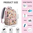 thumbnail image 6 of Pug Dogs with Flowers Backpack Backpack for School,Cute School Bag,Schoolbag with Adjustable Shoulder Straps & Padded Back,13.8"x11.4"x6", 6 of 6