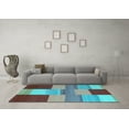 thumbnail image 3 of Ahgly Company Indoor Square Abstract Light Blue Contemporary Area Rugs, 8' Square, 3 of 4