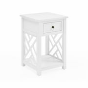Alaterre Coventry Wood End Table with Drawer and Shelf