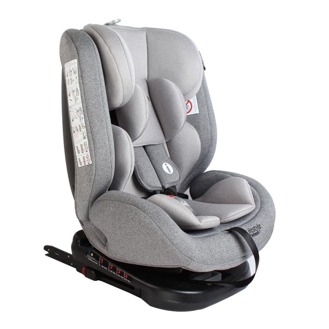 Autoasiento Infanti Luke Giratorio Reclinable Isofix Gris