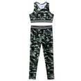 thumbnail image 3 of iiniim Big Girls 2PCS Sports Outfit Camouflage Printed Crop Top with Leggings Gymnastic, 3 of 7
