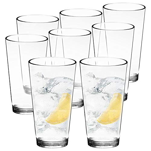 Youngever 22 oz Bistro Clear Plastic Tumblers, Plastic Drinking Glasses