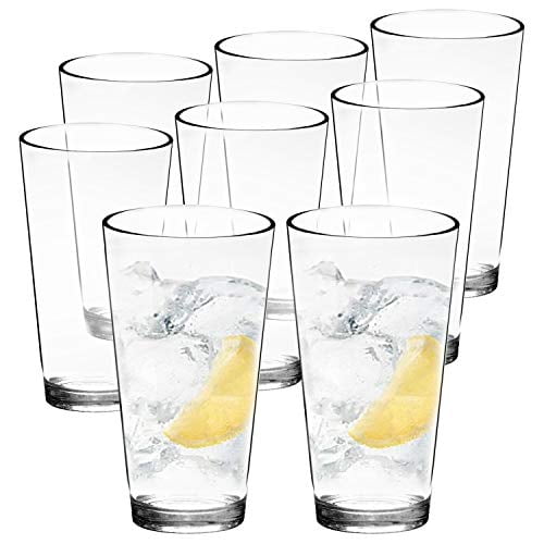 Youngever 22 oz Bistro Clear Plastic Tumblers, Plastic Drinking Glasses