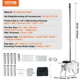 thumbnail image 5 of VEVOR Wood Stove, 86 inch, Stainless Steel Camping Tent Stove, Portable Wood Burning Stove with Chimney Pipes & Gloves, 1646in³Firebox Hot Tent Stove for Outdoor Cooking and Heating with 8 Pipes, 5 of 9