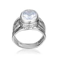 thumbnail image 5 of Jean Rachel Jewelry 925 Sterling Silver Statement Ring with White Round Clear Cubic Zirconia, 5 of 9