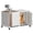 white-wood, variant on 54 Inch Heavy Duty Dog Crate Furniture withWheels,Indestructible Metal Dog Cage for Large andMedium Dogs, Extra Large XL XXL Dog Crate withRemovable Tray.