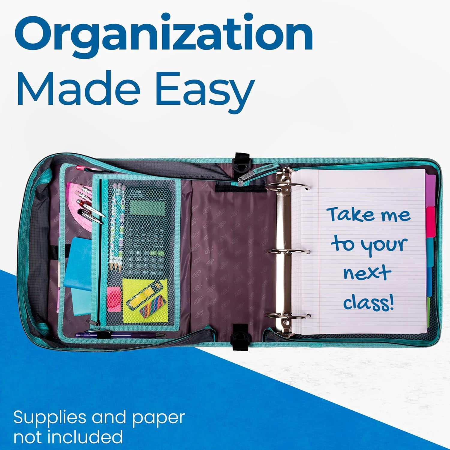 Case-it Nylon, Ribstop, Metal, Kraft Board Zipper Binder, 5 Color