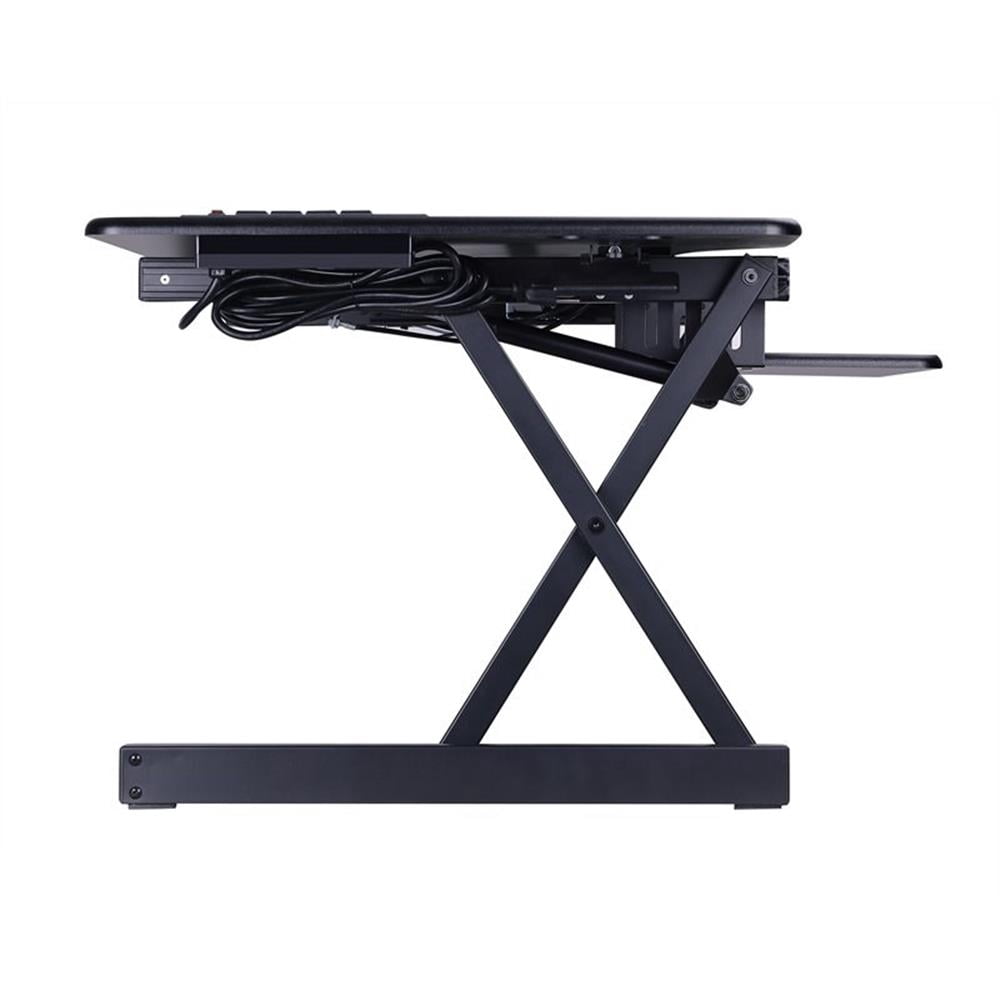 Pemberly Row 46" Adj Standing Desk Converter/Desktop AC USB Charger - Black
