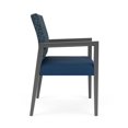 thumbnail image 2 of Pemberly Row Waiting Reception Wide Guest Chair Wood Frame in Blue, 2 of 5
