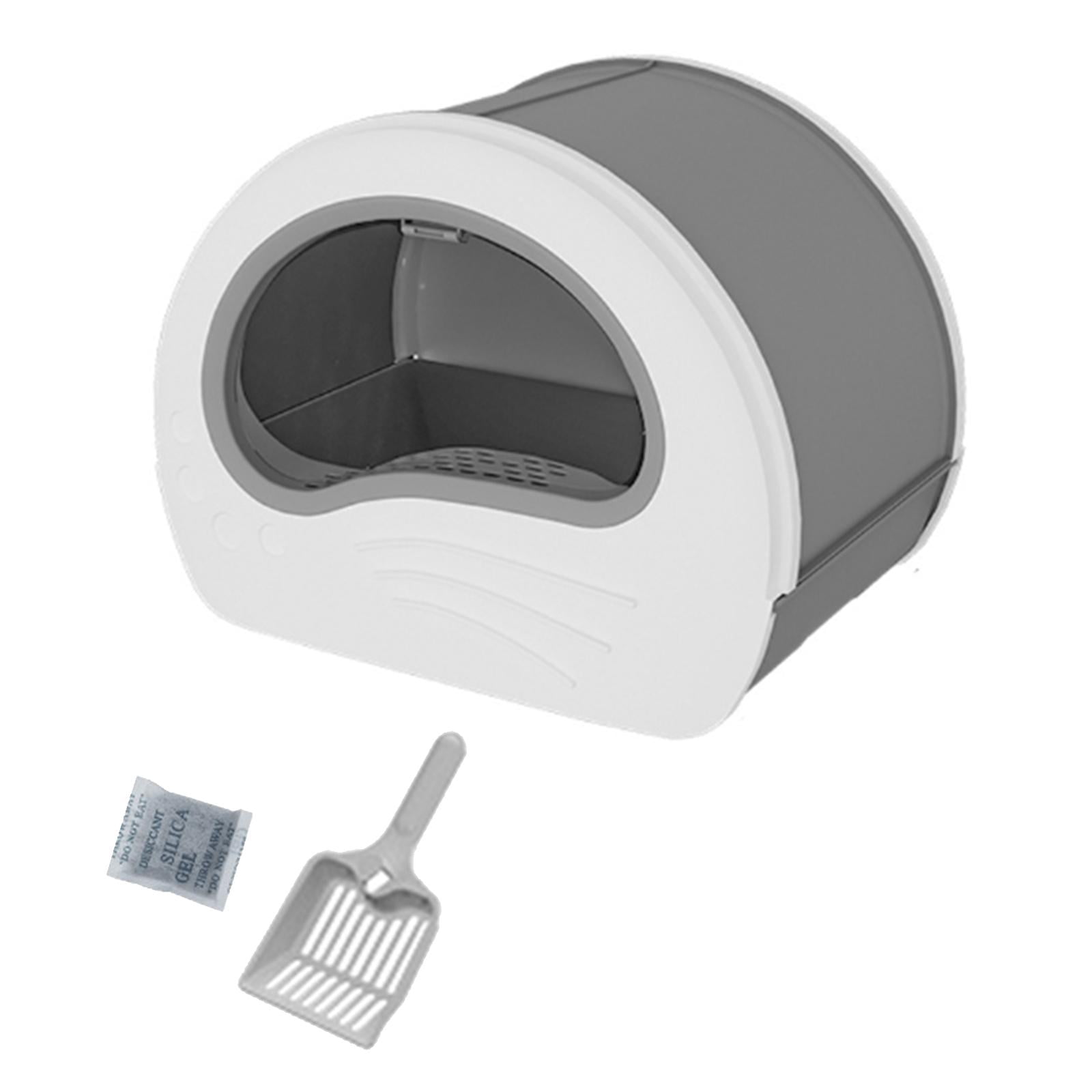 Bvdfgk Fully Enclosed Cat Litter Box for Indoor Cats Portable Anti Splashing Large Size