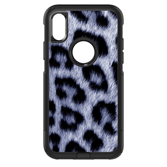 DistinctInk Custom SKIN / DECAL compatible with OtterBox Commuter for iPhone XR (6.1" Screen) - Blue Black Leopard Fur Skin Print
