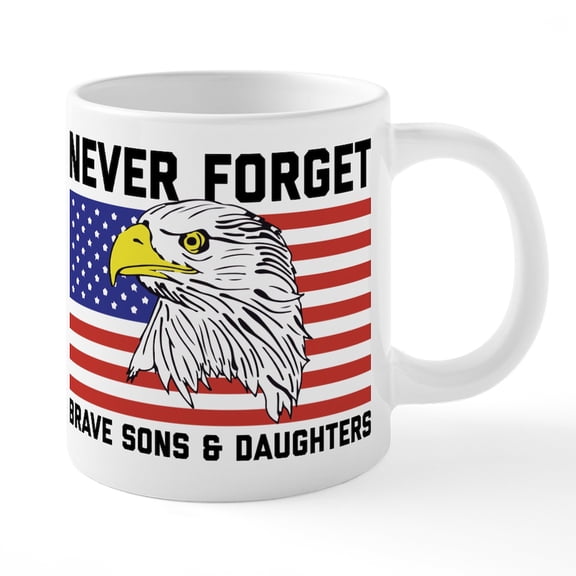 CafePress - Brave Sons And Daughters - 20 Oz White Ceramic Mega Mug