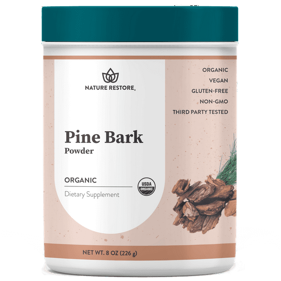 Nature Restore Organic Pine Bark Extract Powder, 8 Ounces, 95 Percent Proanthocyanidins