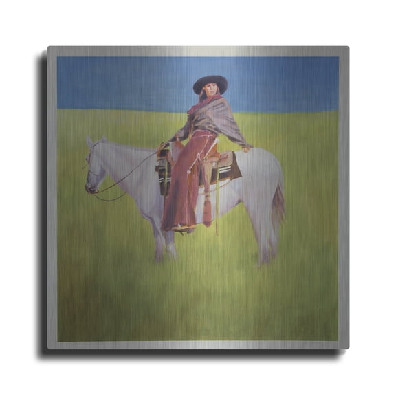 Luxe Metal Art 'Pause' by J. E. Knauf, Metal Wall Art, 24"x24"