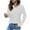 White, variant on ZUKMRJPC Women's V Neck Sweater Long Sleeve Solid Color Slim Fit Pullover Sweater Lightweight Fall Winter Chunky Knit Warm Tops