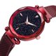 thumbnail image 1 of Reloj de pulsera con imán de aleación de cielo estrellado para mujer con estilo (rojo), 1 of 5