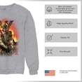 thumbnail image 6 of Apocalypse Reaper Sweatshirt Fantasy Skeleton Knight with a Sword Medieval Legendary Creature Dragon Wizard Crewneck, 6 of 7