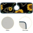 thumbnail image 3 of GZHJMY 4PCS Faucet Absorbent Mat, Sunflowers Black Washable Sink Splash Guard Drip Catcher, Kitchen Bath Countertop Microfiber Sink Drying Mats for Kitchen, 3 of 7