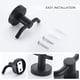 thumbnail image 5 of Marmolux Acc - Paquete de 2 ganchos de baño negros para toallas | Ganchos negros modernos, ganchos dobles para bata y toalla, Ideal como soporte para toallas de baño, gancho para pared de la Ducha, so, 5 of 5