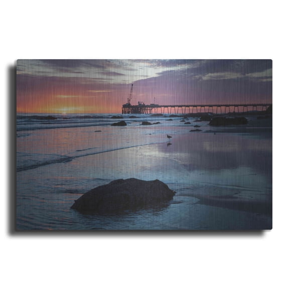 Luxe Metal Art 'God?s Goodnight' by Chris Moyer, Metal Wall Art, 16"x12"