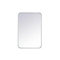 thumbnail image 1 of Elegant Lighting MR802030WH 20 x 30 in. Soft Corner Metal Rectangular Mirror, White, 1 of 4
