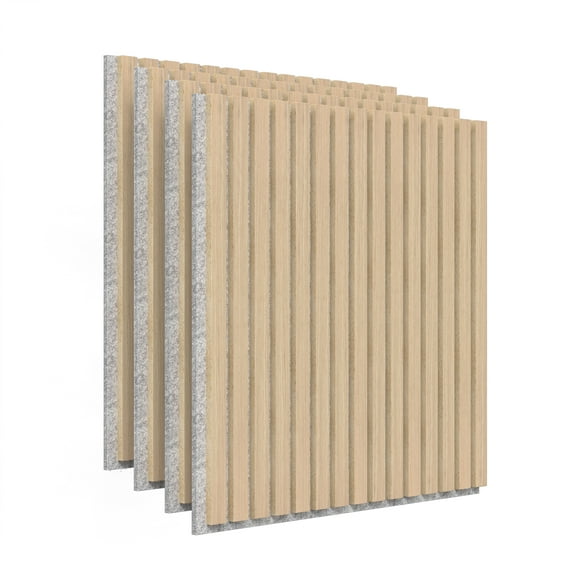 Artika Sonolok 15.5 ft sound-absorbing wall panel kit (4-pack) Oak with Grey Felt