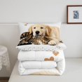 thumbnail image 5 of Homewish Kawaii Dog Cat Twin Comforter Sets,Pet Love Theme Bedding Set,White,Polkadot Reversible,2-Piece,1 Comforter and 1 Pillowcase, 5 of 7