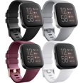 thumbnail image 1 of 4 Pack For Fitbit Versa Strap - Classic Tpu Silicone Sport Adjustable Replacement Wrist Band For Fitbit Versa/versa 2/versa Lite, 1 of 5
