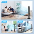 thumbnail image 3 of Qunler 45" Tower Fan with Remote, 8 Speed , 4 Modes, 12H Timer, Oscillation, Standing Fan for Bedroom, Office, Home, Black, 3 of 12