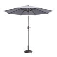 thumbnail image 1 of Villacera 83-OUT5446 9 ft. Outdoor Patio Umbrella with 8 Ribs - Gray, 1 of 1