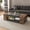 Rustic, variant on Hironpal 47" Modern Coffee Table with Glass Top, 2-Tier Rectangular Center Table with Storage for Living Room,Black