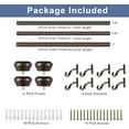 thumbnail image 4 of 2 Pack Telescoping Curtain Rods, 1Inch Diameter Drapery Rods 144-164Inch Length Adjustable Rod with Brackets Window Treatment-Dark Bronze, 4 of 11