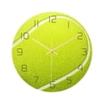 thumbnail image 2 of Reloj de pared moderno de 12 pulgadas, redondo, con balón deportivo, sin tictac, funciona con pilas. Tenis, 2 of 8