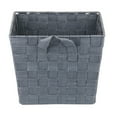 thumbnail image 6 of Home Basics Polyester Woven Strap Open Bin, Grey, 6 of 6