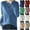 Blue, variant on Lovzfmll Cardigan Sweaters for Women, Solid Color Knit Cardigan, Button Front Sweater, Fall Winter Clothing
