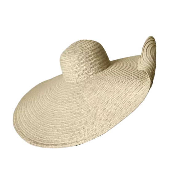 Hat Women's Oversized Hat Beach Hat Covering Sun Hat Sun Hat Beige One Size