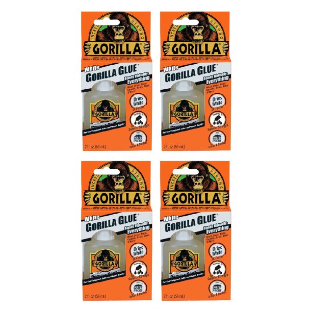 Gorilla Glue 2 oz Strong Bonds Wood Stone Metal Glass Waterproof White