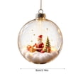 thumbnail image 3 of Qwtwty Christmas Tree Ornaments Christmas Decorations Shatterproof Mini Clear Holiday Scene Hanging Pendants for Xmas Tree Holiday Party Decor, 3 of 6
